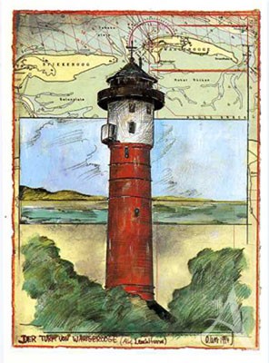 Postkarte "Der Turm von Wangerooge"