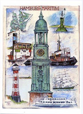 Postkarte "Hamburg maritim"