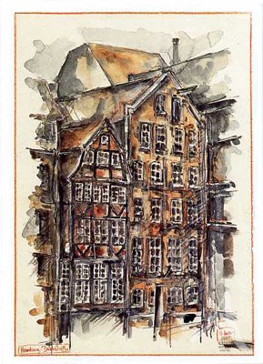 Postkarte "Deichstraße I, Hamburg"