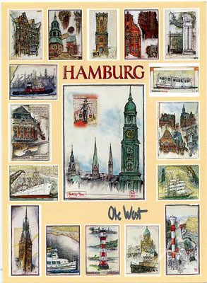 Postkarte "Schmuckblatt Hamburg"