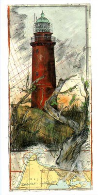 Postkarte, "Darßer Ort" , DIN lang