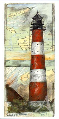 Postkarte, "Westerhever" , DIN lang