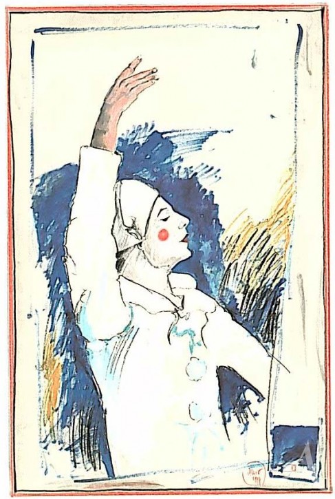 Postkarte "Pierrot"