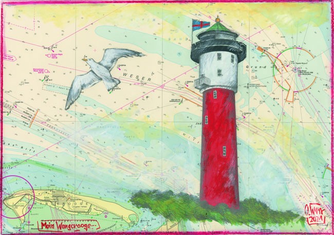 Postkarte "Moin Wangerooge" von OLE WEST