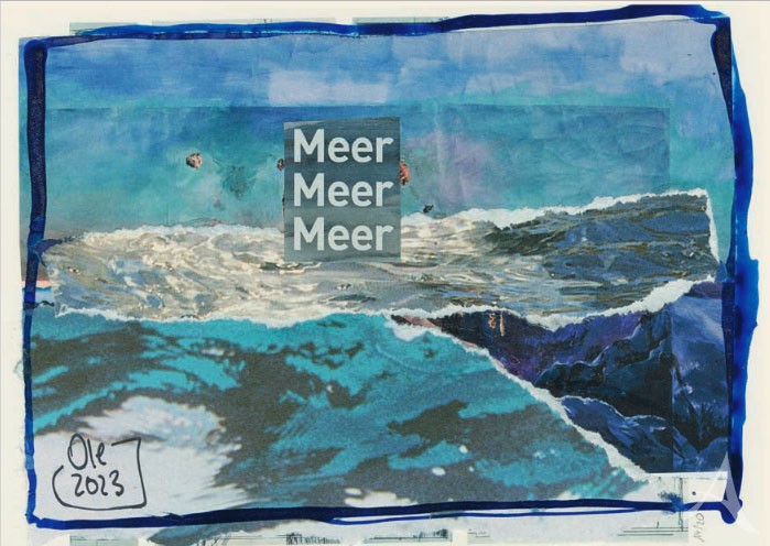 Kunstpostkarte "Meer Meer Meer" von Ole West