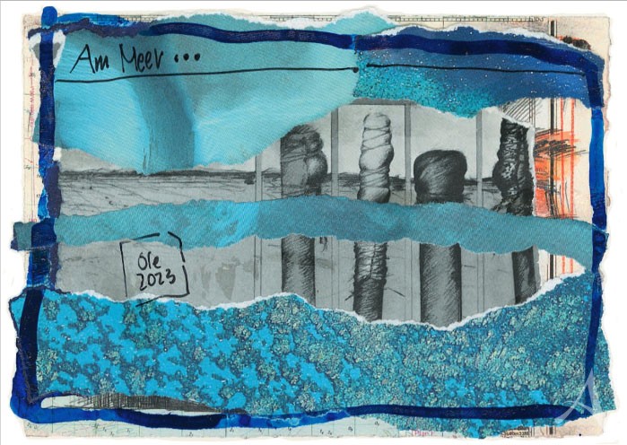 Kunstpostkarte "Am Meer..." von Ole West