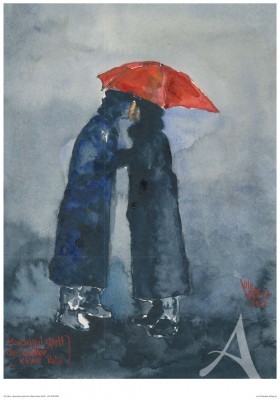 Kunstpostkarte "Manchmal spielt das Wetter keine Rolle"
