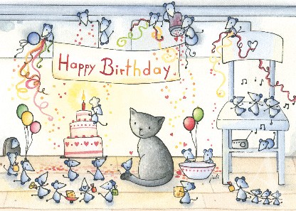 Postkarte "Happy Birthday"