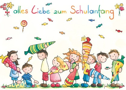 Postkarte "Alles Liebe zum Schulanfang"