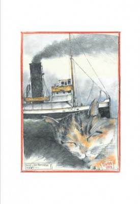 EXKLUSIV-AUSGABE - "Ole West´s  KATZEN" - mit ALLEN 4 eingelegten Grafiken der Vorzugsausgaben - nur 50 Exemplare!