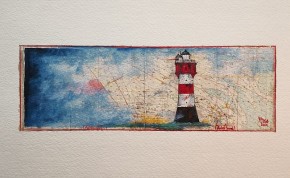 "Roter Sand" - GERAHMTER Kunstdruck von Ole West - (24 x 30)