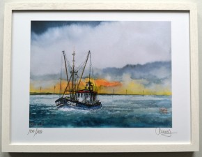 opionale RAHMUNG - weiß lasiert - 30 x 40cm